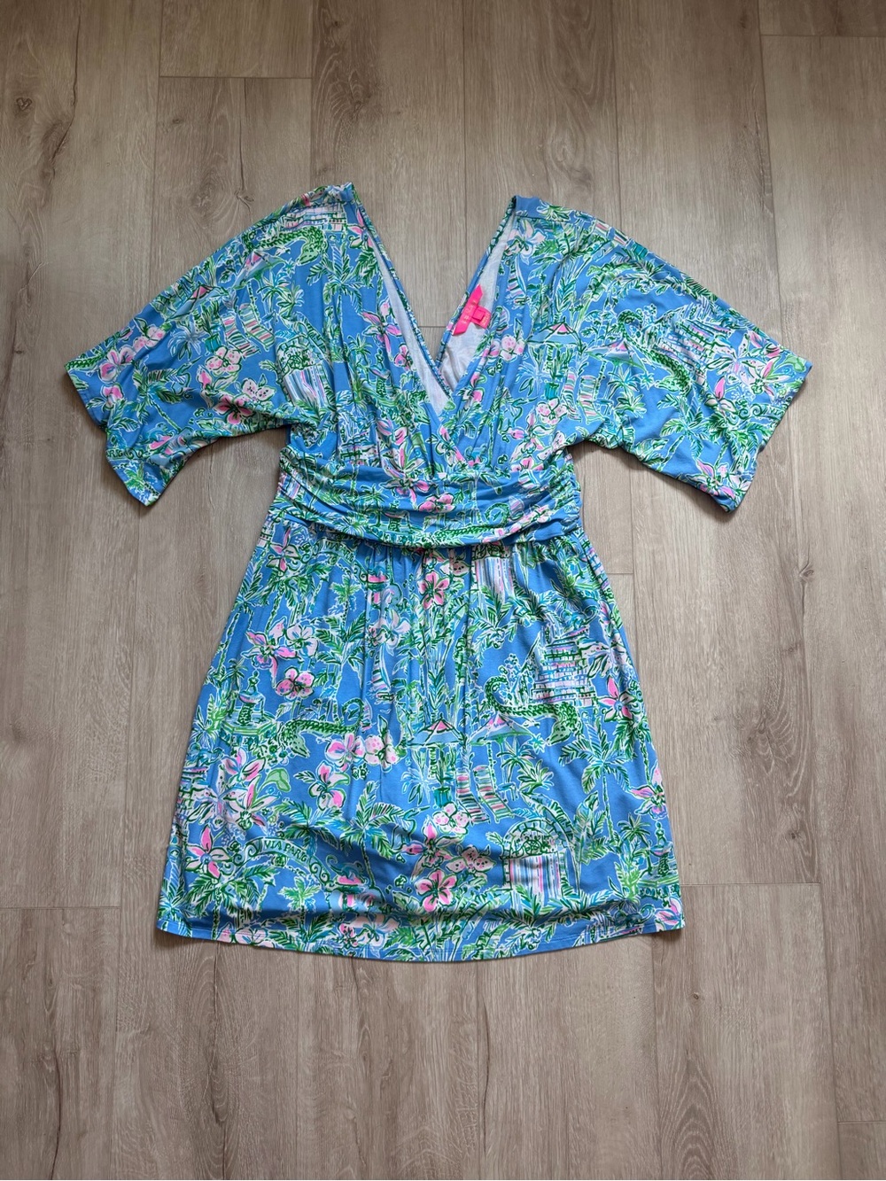 Lilly Pulitzer Parigi Skort Romper in Boca Blue Beneath The Bougainvillea